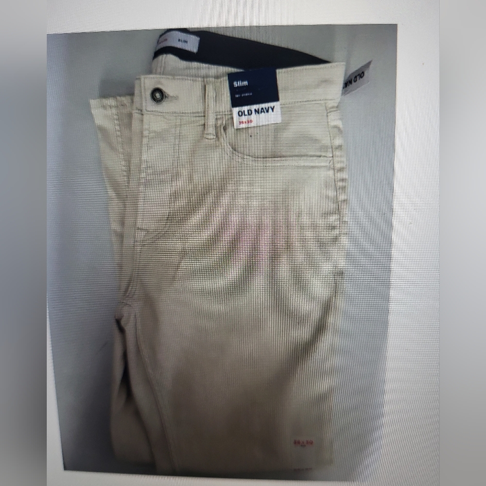 Old Navy Beige Slim Fit Trousers